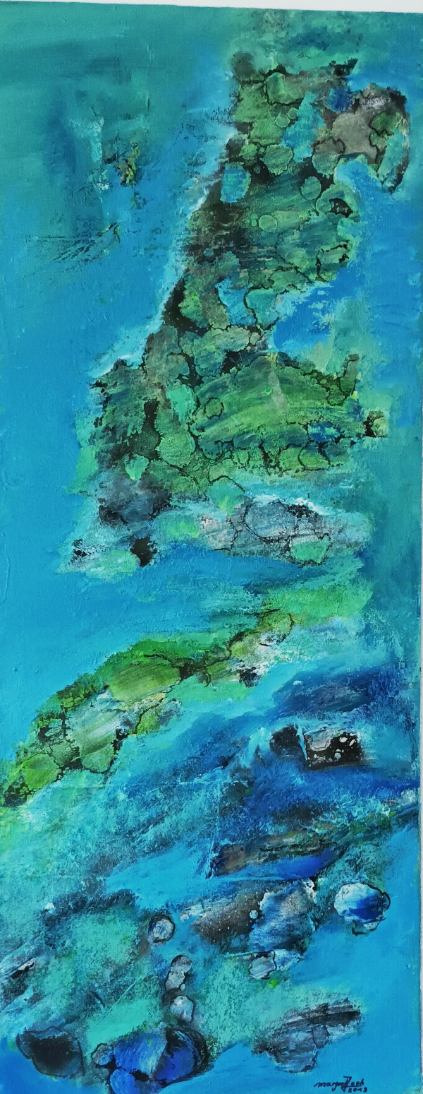 Margret Joch, O.T.,100x40cm, Mischtechnik
