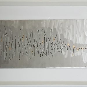 Meinhard Taumberger, O.T., 40x100 cm gerahmt, Metallschnitt