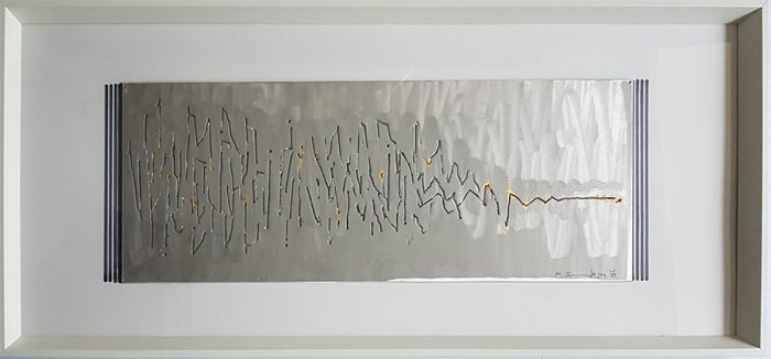 Meinhard Taumberger, O.T., 40x100 cm gerahmt, Metallschnitt