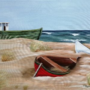 Ursula Illgner, 50x60 cm, Boote, Acryl auf Leinwand