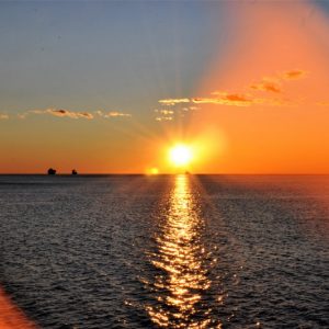 Reinhard Karger, Abendsonne trifft Meer, 50x70cm, Foto auf Plexiglas