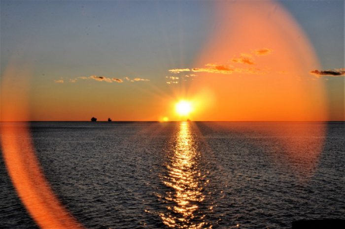 Reinhard Karger, Abendsonne trifft Meer, 50x70cm, Foto auf Plexiglas