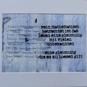 Thomas Sternig, Gleichung, 30x40 cm, Acryl Bildtransfer