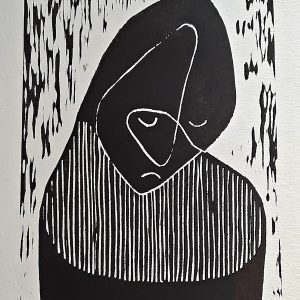 Ilse Menschick-Hartlieb, Nonne, 53x63cm, Holzschnitt