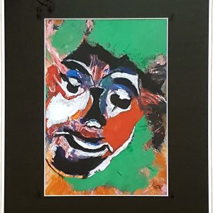 Ingeborg Terkl, Clown, 40x50cm gerahmt, Acryl auf Karton