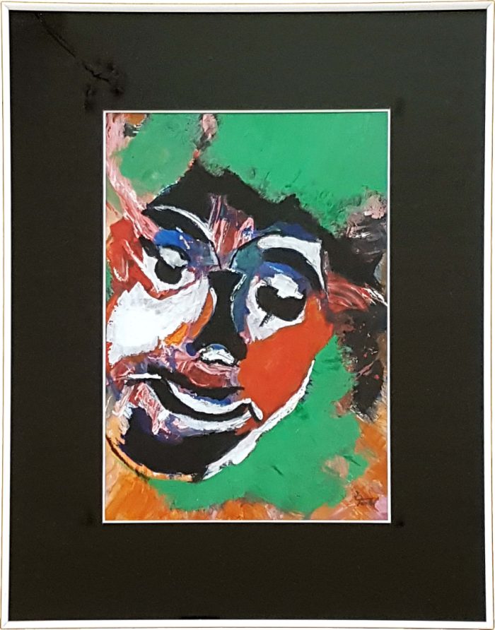 Ingeborg Terkl, Clown, 40x50cm gerahmt, Acryl auf Karton