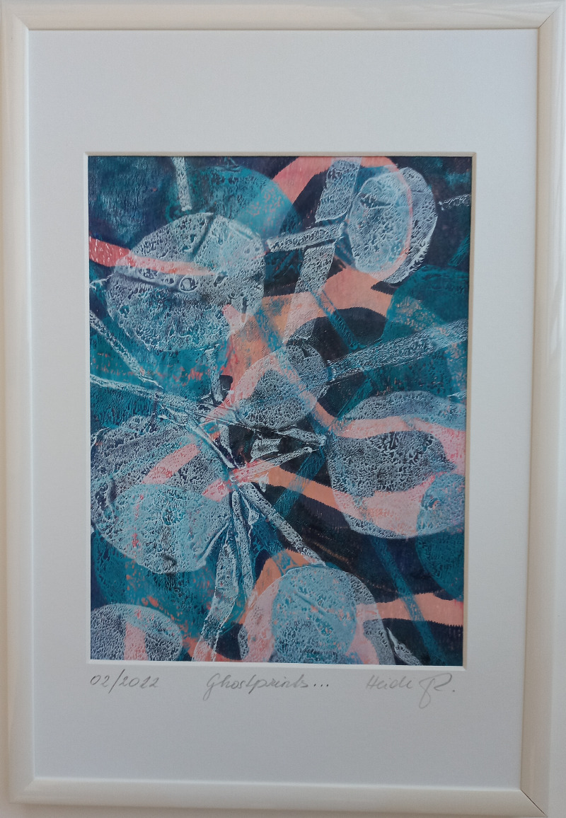 Heidi Pucher, Ghostprints, 21x31 cm gerahmt, Monoprint