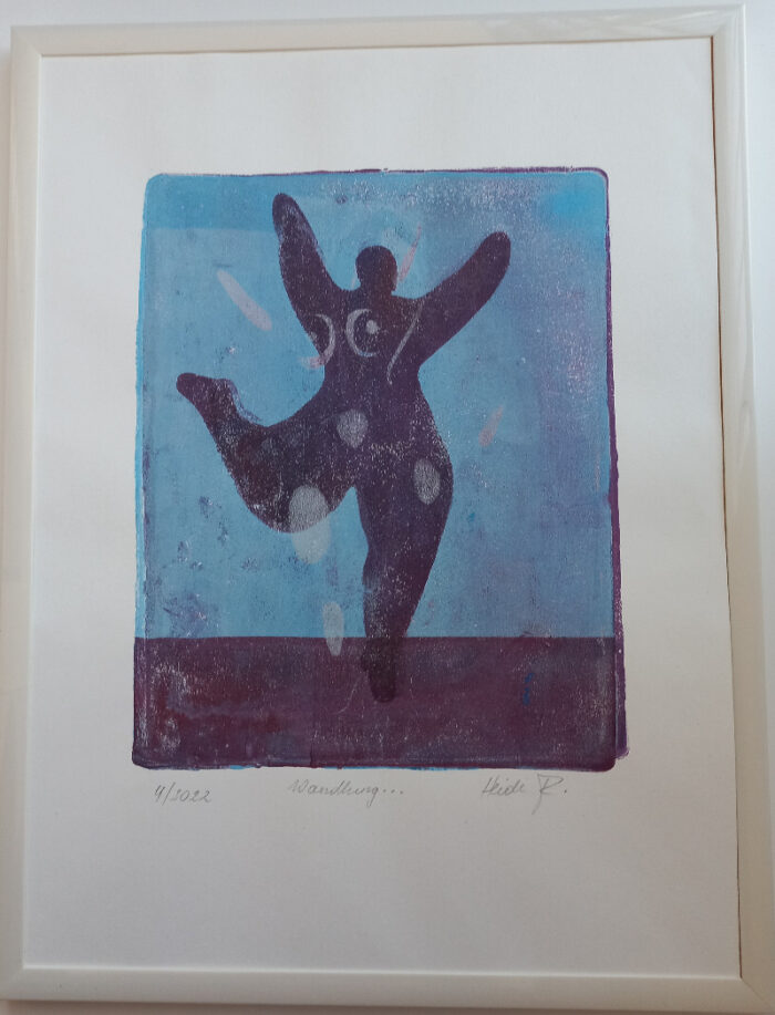 Heidi Pucher, Wandlung, 32x42 cm gerahmt, Monoprint